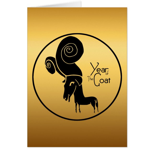 Odd Gold Ram Goat Chinees jaar Zodiab Birthday C (Voorkant)