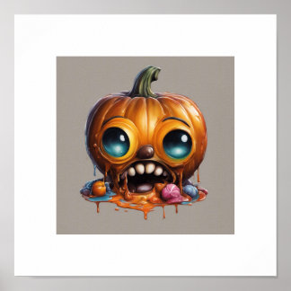 Odd Halloween Snoep pompoen Poster