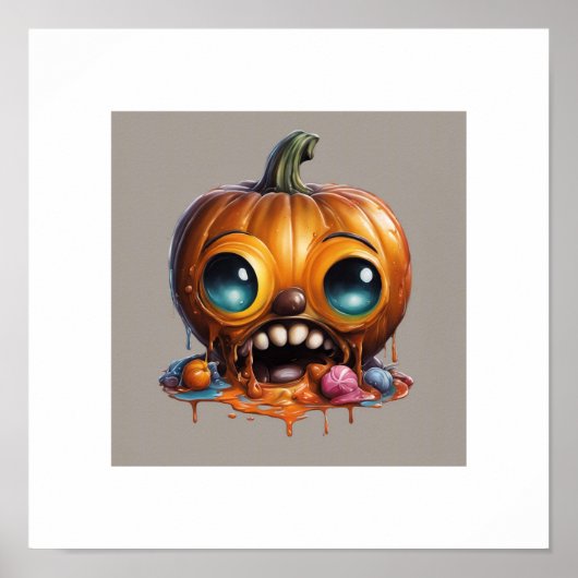 Odd Halloween Snoep pompoen Poster (Voorkant)