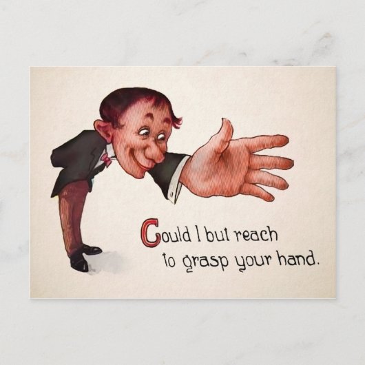  Odd Hand Shake Victoriaans Briefkaart (Voorkant)