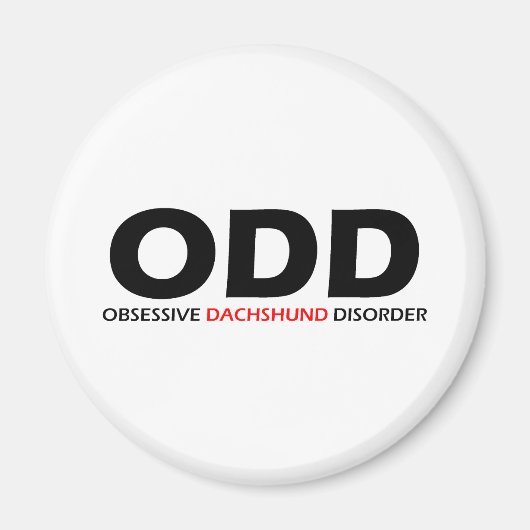 ODD - Obsessief-Dachshundaandoening Magneet (Voorkant)
