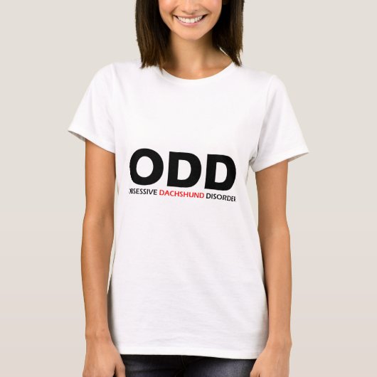 ODD - Obsessief-Dachshundaandoening T-shirt (Voorkant)