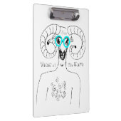 Odd Ram Aries Chinese Astrology Zodiac Cliboard Klembord (Rechts)