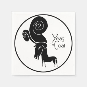 Odd Ram Goat Chinese Year Zodiac Birthday P Napkin Servet