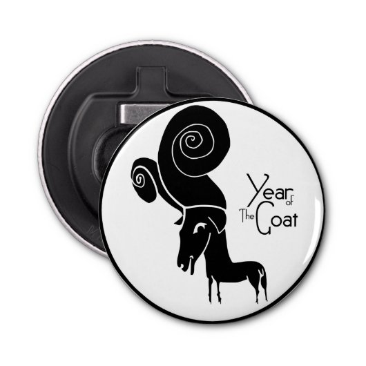 Odd Ram Goat Chinese Year Zodiac Bottle Opener (Voorkant)