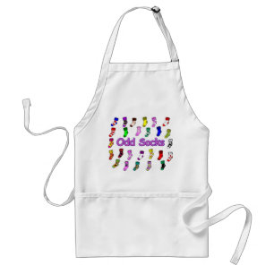 Odd Socks Apron - White Standaard Schort