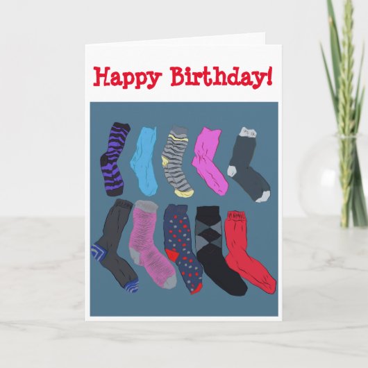 Odd Socks Birthday-kaart Kaart (Voorkant)