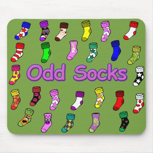 Odd Socks Mousepad Green Muismat (Voorkant)