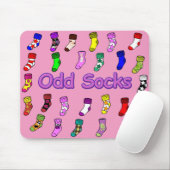 Odd Socks Mousepad Pink Muismat (Met muis)