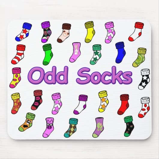 Odd Socks Mousepad White Muismat (Voorkant)