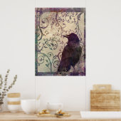 Odd Thoughts Surreal Waterverf Ink Stain Art Poster (Keuken)