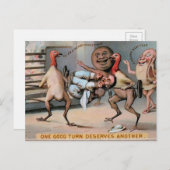 Odd Victoriaans kerstmis Briefkaart (Voorkant / Achterkant)