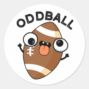 Oddball Funny Football Pun Ronde Sticker