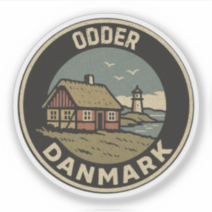 Odder, Denemarken Danmark Sticker