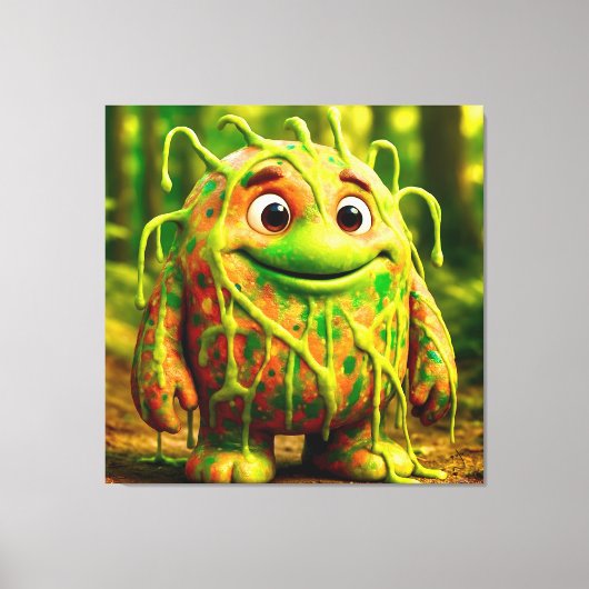 OddFriends beroemd gemaakt door Gooey Green Monste Canvas Afdruk (Voorkant)