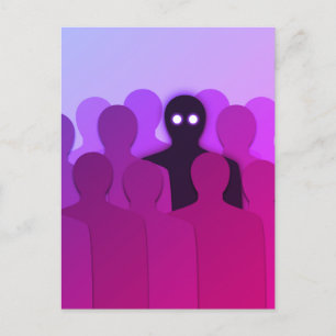 Oddity Surreal Pink Aesthetic Weirdo Briefkaart