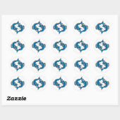 oddRex pisces Ronde Sticker (Vel)