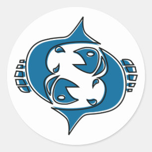 oddRex pisces Ronde Sticker