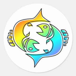 oddRex pisces Ronde Sticker