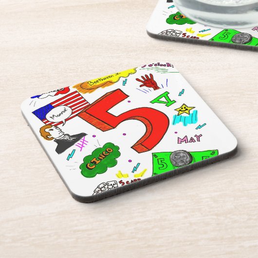 Ode à cinq Dessous de verre - Set 6 (Côté gauche)