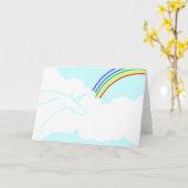Ode à la carte d'anniversaire d'arcs-en-ciel et de (Fleur jaune)