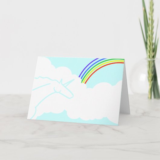 Ode à la carte d'anniversaire d'arcs-en-ciel et de (Devant)