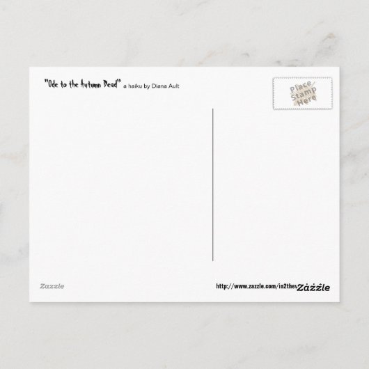 Ode à la carte postale morte d'automne (Dos)