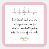 Ode à l'amour Autocollant par le poète Adiela Akoo (Devant)