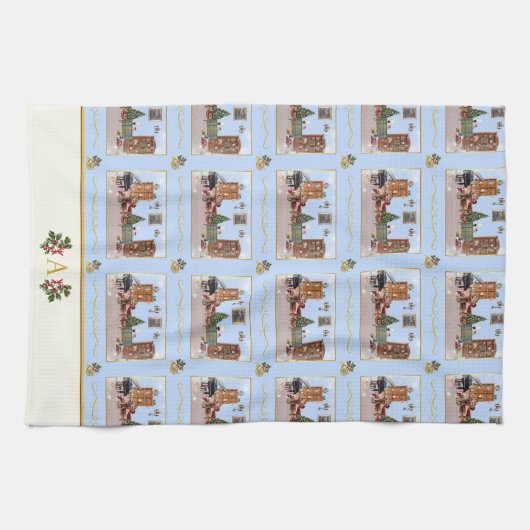 Ode aan de Notenkraker Blue Scene Ivory Accent Theedoek (Horizontaal)