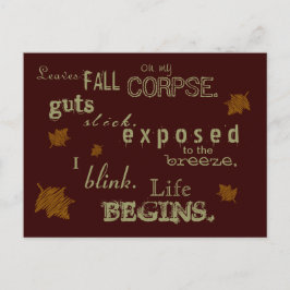 Ode aan het Briefkaart van de herfst Dode