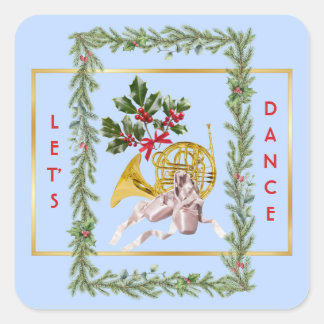 Ode aan het Notenkraker Balletkrans Laten we Danse Vierkante Sticker