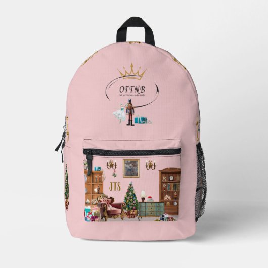 Ode aan het Nutcracker Ballet Pink Bedrukte Rugzak (Voorkant)