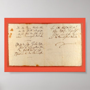 Ode aan Joy (Schiller - met autografie bestuurd sc Poster