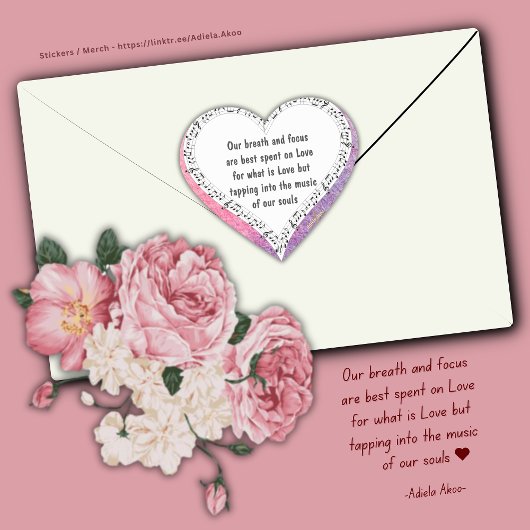 Ode aan Liefde Sticker van Dichter Adiela Akoo