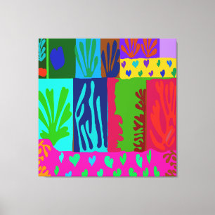 Ode aan Matisse Collage Canvas Afdruk