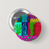 Ode aan Matisse Collage Ronde Button 5,7 Cm (Voorkant /achterkant)