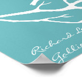 Ode aan Spring Poem met Little Bird Silhouette Poster (Hoek)