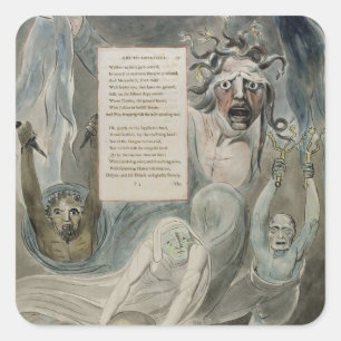 Ode aan tegenspoed, uit 'The Poems of Thomas Gray' Vierkante Sticker