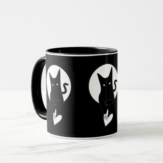 Ode to Love Chat Mug par la poète Adiela Akoo (Devant gauche)