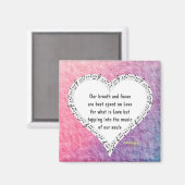 Ode to Love Magnet par la poète Adiela Akoo (Recto/Verso)