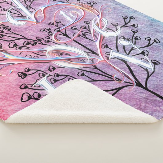 Ode to Love Sherpa Blanket by Adiela Akoo Sherpa Deken (3/4)