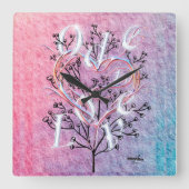 Ode to Love Square Wall klok (Voorkant)