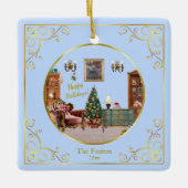 Ode to The Nutcracker Ballet Blue Custom Photo Keramisch Ornament (Voorkant)