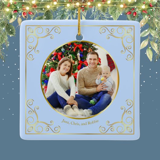 Ode to The Nutcracker Ballet Blue Custom Photo Keramisch Ornament