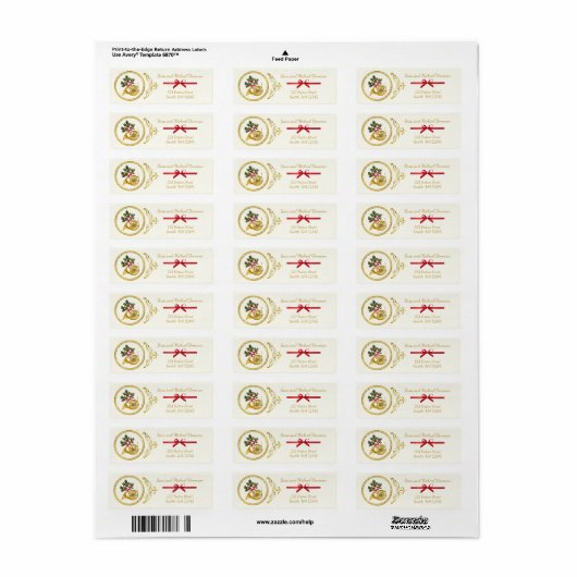 Ode to The Nutcracker French Horn Address Label (Full Sheet)