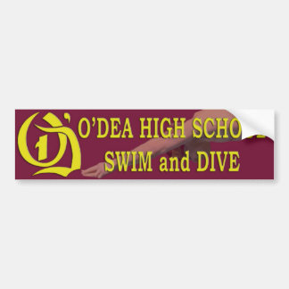O'Dea Swim en Dive Bumpersticker 1