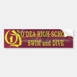 O'Dea Swim en Dive Bumpersticker Versie 2