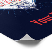 Odense City Denmark Retro Viking  Souvenir Poster (Hoek)