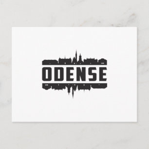 Odense Denemarken City Skyline Cityscape Travel Gi Briefkaart