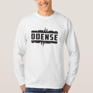 Odense Denemarken City Skyline Cityscape Travel Gi T-shirt